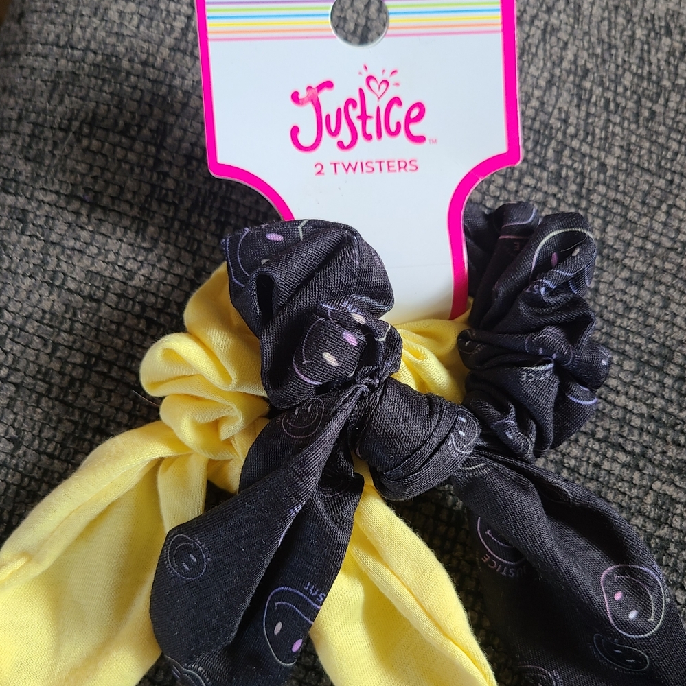 🌟 4/$20 Justice Yellow and Black Hair Twisters